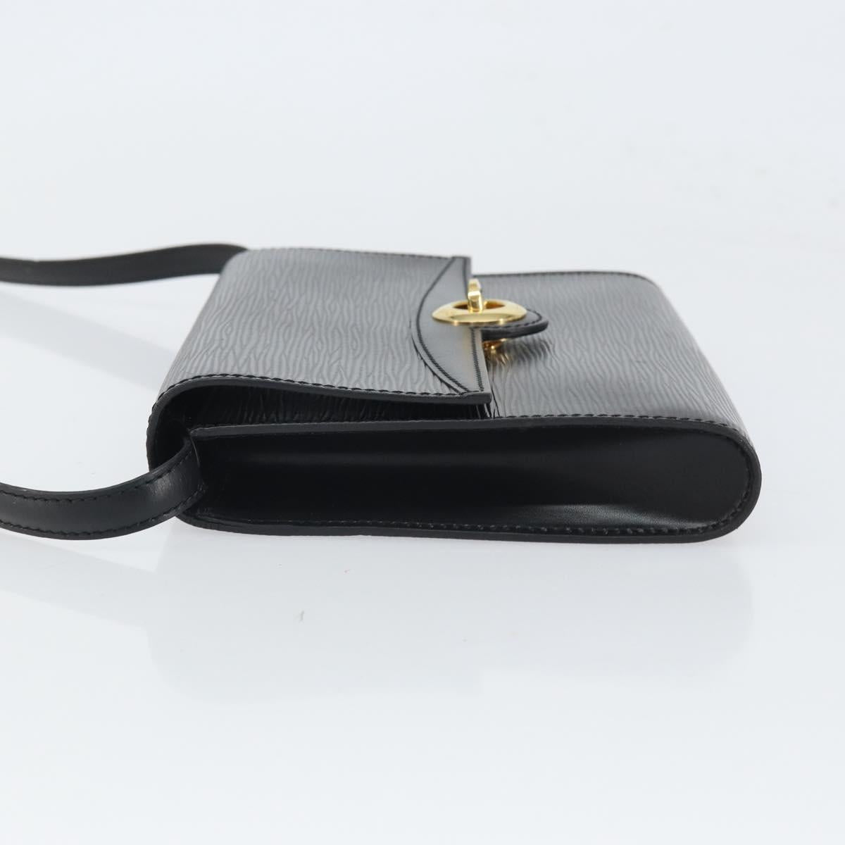 LOUIS VUITTON Epi Pochette Arche Shoulder Bag Black Noir M52572 LV Auth ep12836