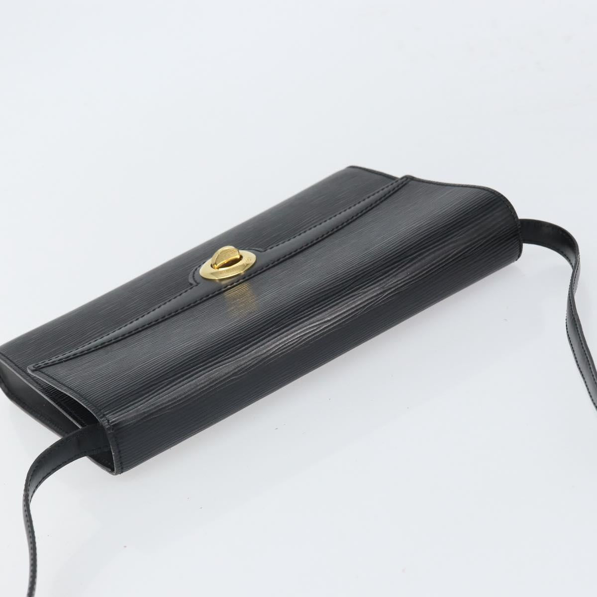LOUIS VUITTON Epi Pochette Arche Shoulder Bag Black Noir M52572 LV Auth ep12836