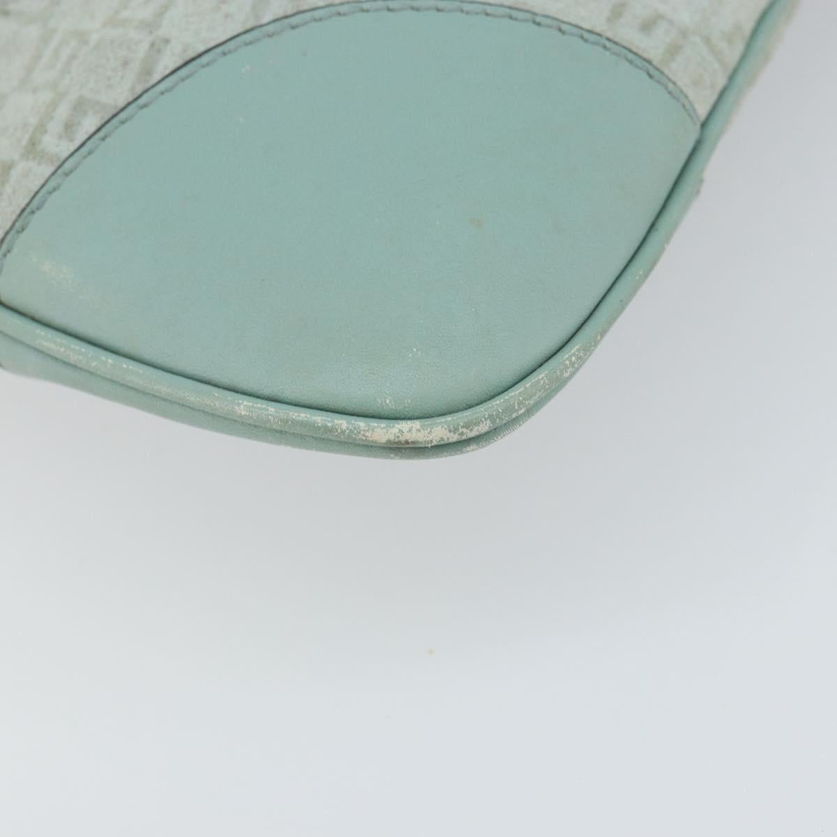 GUCCI Shoulder Bag Suede Light Blue Gold 001 4057 Auth ep12851