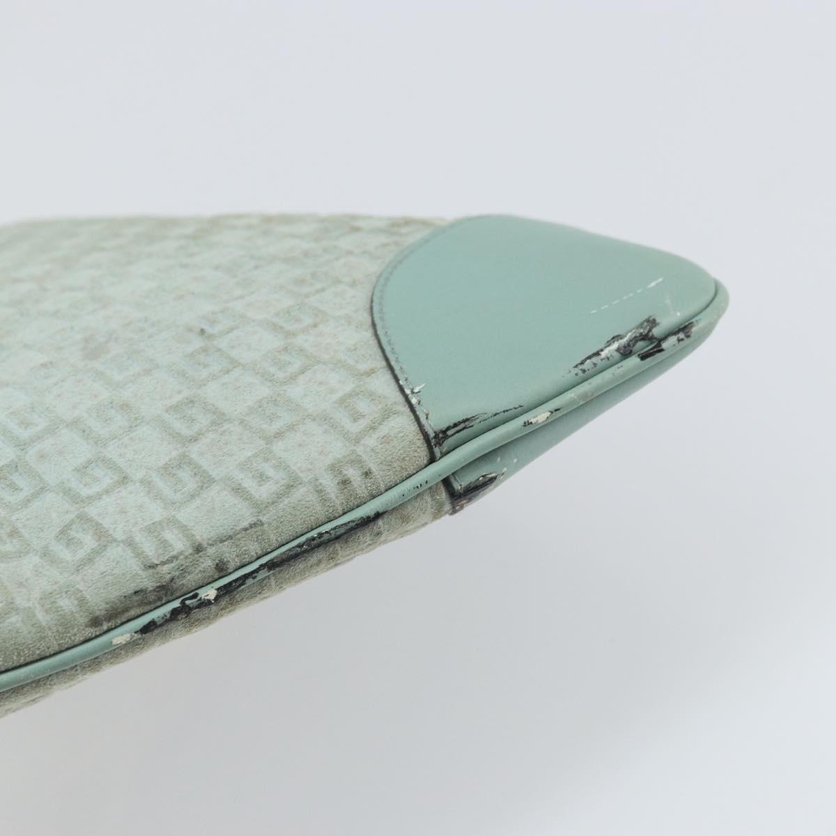 GUCCI Shoulder Bag Suede Light Blue Gold 001 4057 Auth ep12851