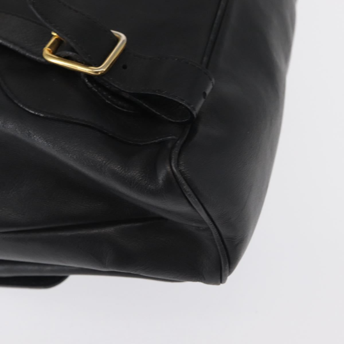 GUCCI Bamboo Backpack Leather Black Gold 003 2058 0016 Auth ep12855