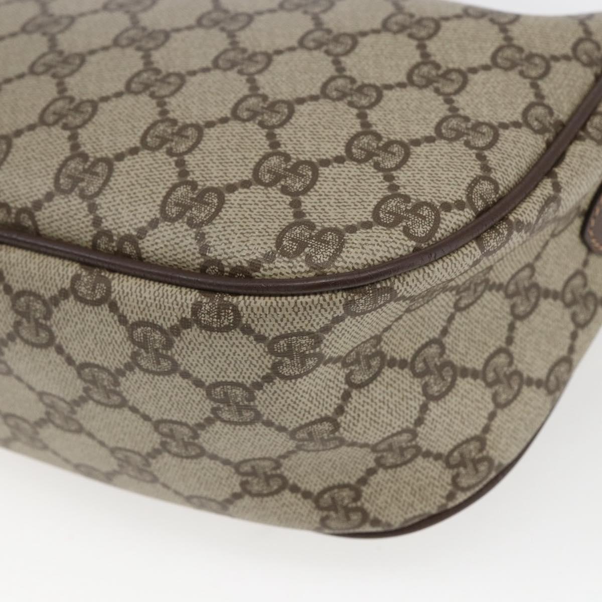 GUCCI GG Supreme Web Sherry Line Bag PVC Beige Gold 89 02 032 Auth ep12857
