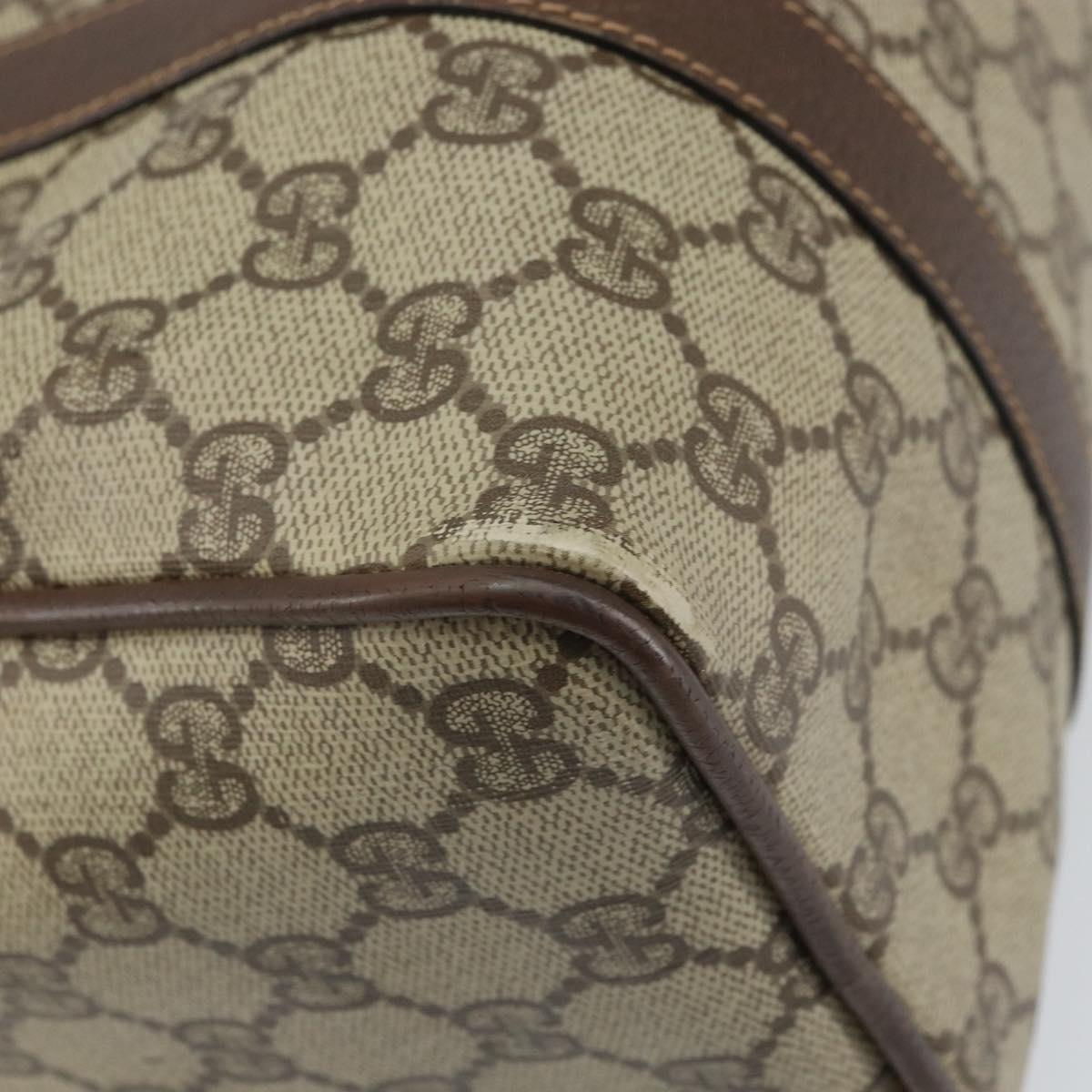 GUCCI GG Supreme Web Sherry Line Hand Bag PVC Beige Gold 39 02 006 Auth ep12858