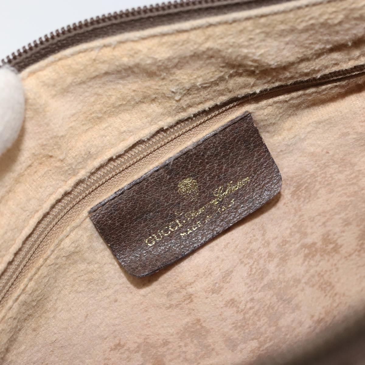 GUCCI GG Supreme Web Sherry Line Hand Bag PVC Beige Gold 39 02 006 Auth ep12858