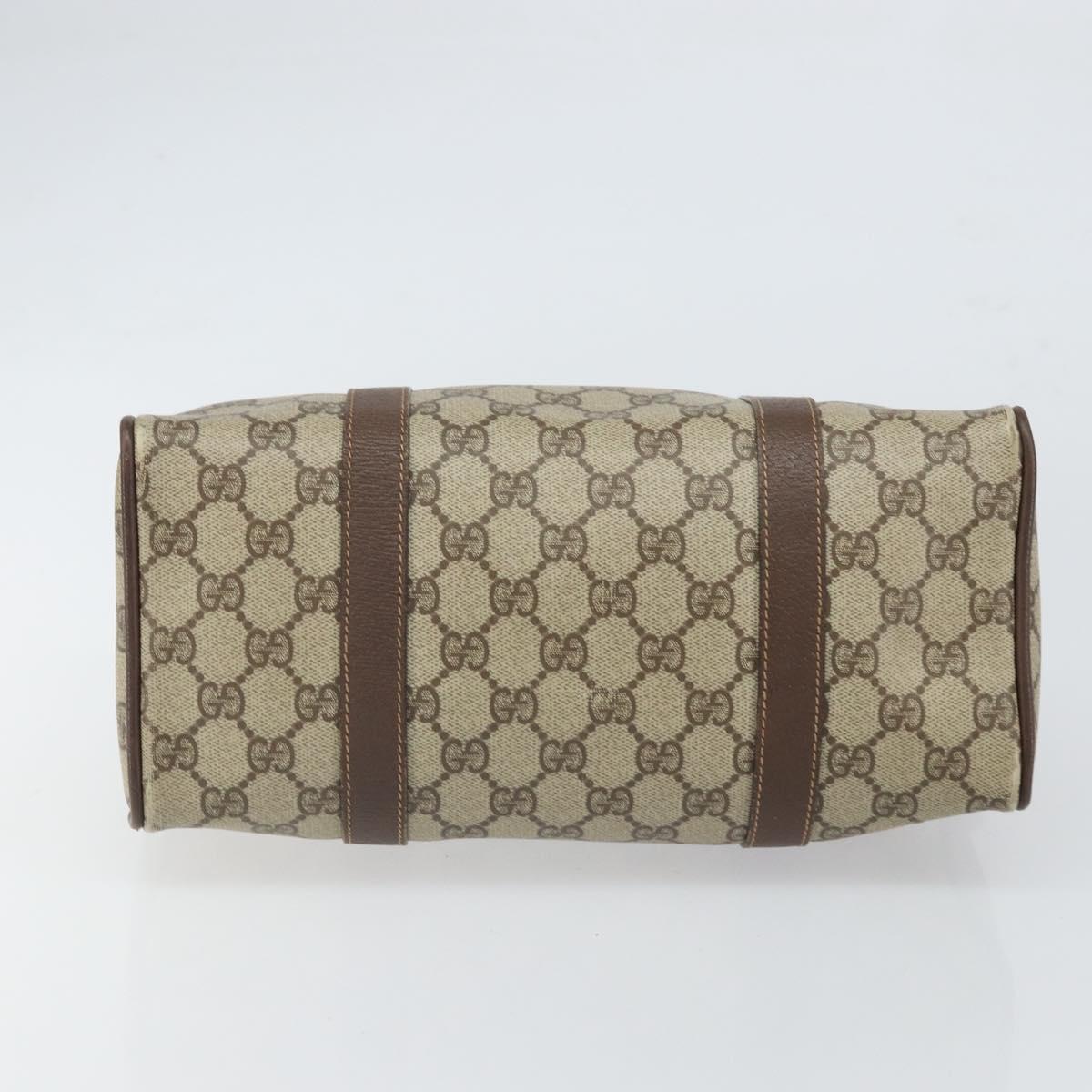 GUCCI GG Supreme Web Sherry Line Hand Bag PVC Beige Gold 39 02 006 Auth ep12858