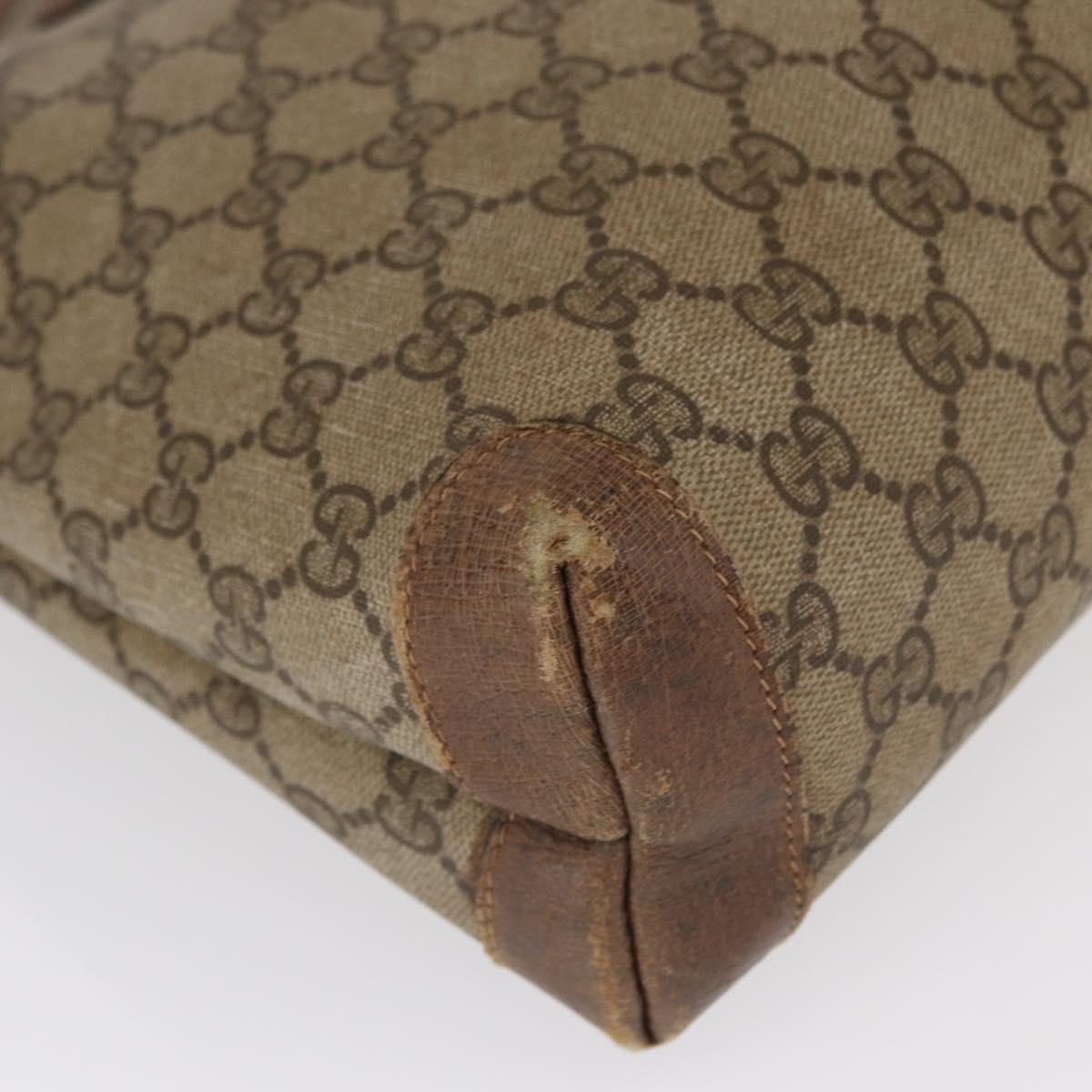 GUCCI GG Canvas Web Sherry Line Tote Bag PVC Beige 58 02 4889 Auth ep12863