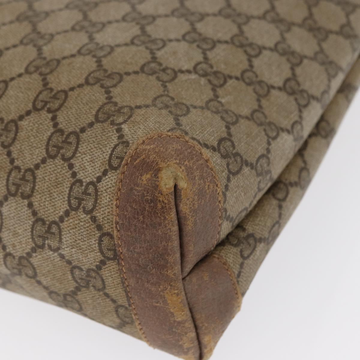 GUCCI GG Canvas Web Sherry Line Tote Bag PVC Beige 58 02 4889 Auth ep12863