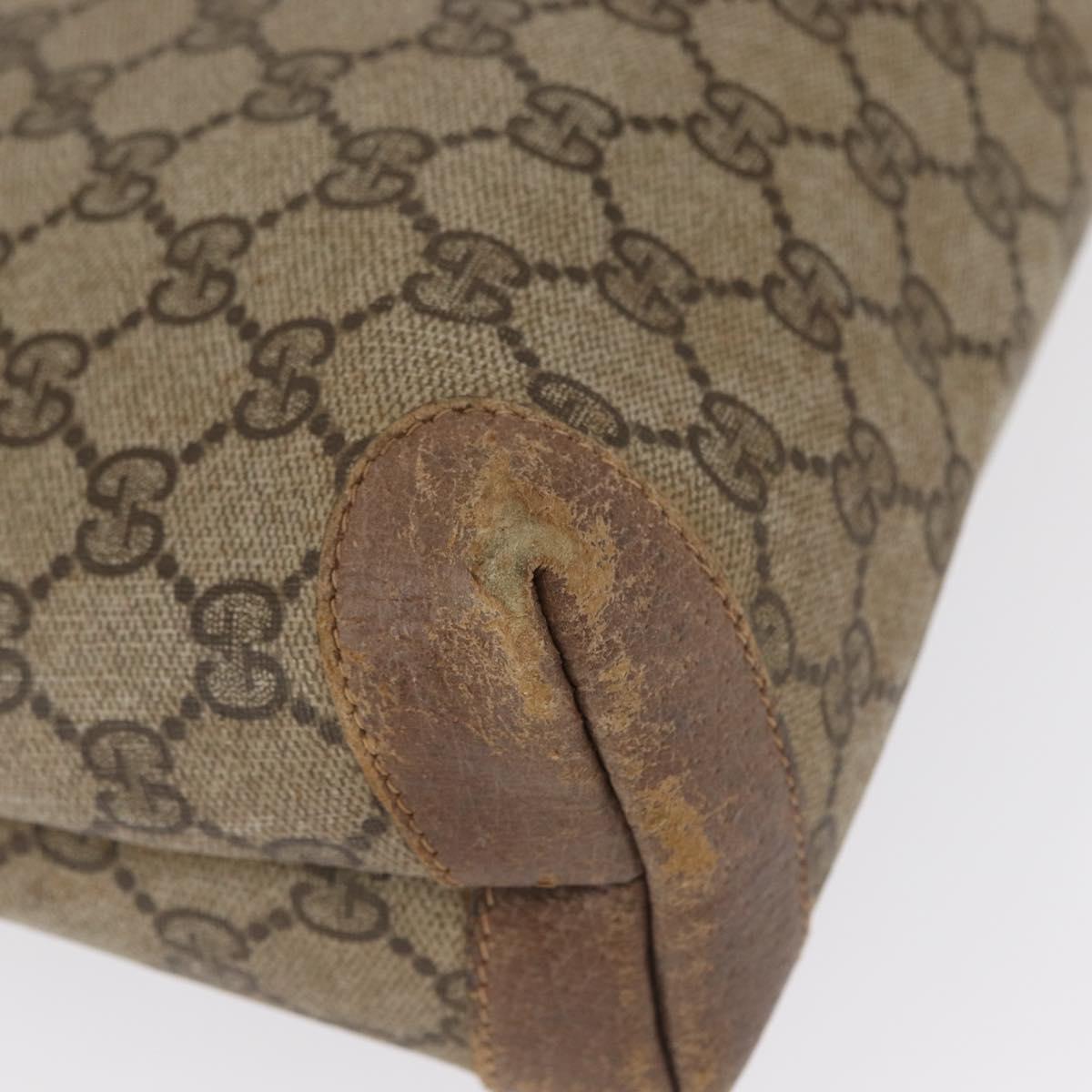 GUCCI GG Canvas Web Sherry Line Tote Bag PVC Beige 58 02 4889 Auth ep12863