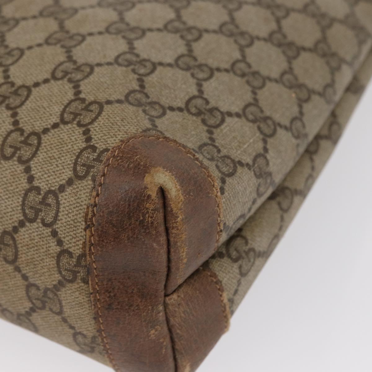 GUCCI GG Canvas Web Sherry Line Tote Bag PVC Beige 58 02 4889 Auth ep12863