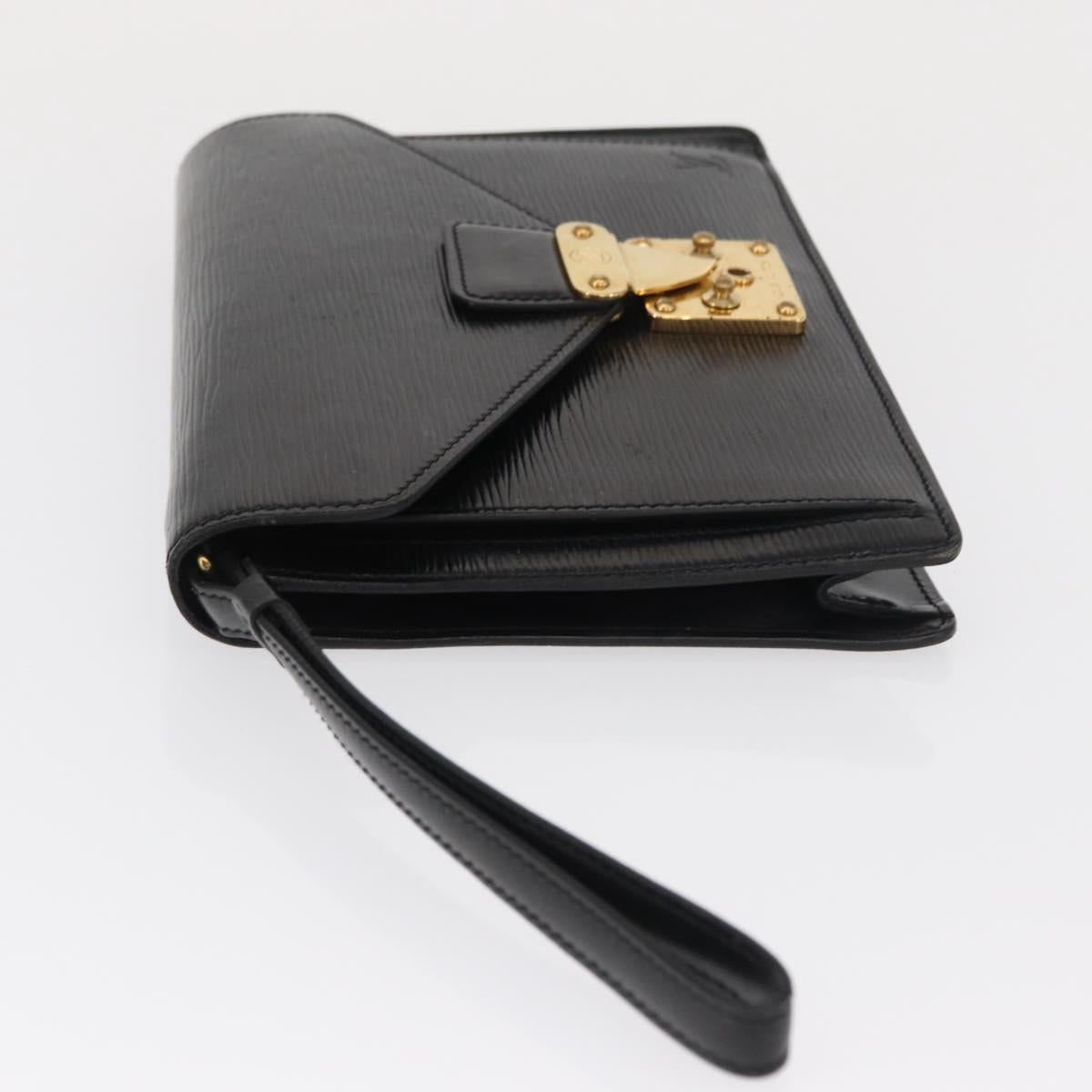 LOUIS VUITTON Epi Serie Dragonne Clutch Bag Black Noir M52612 LV Auth ep12874