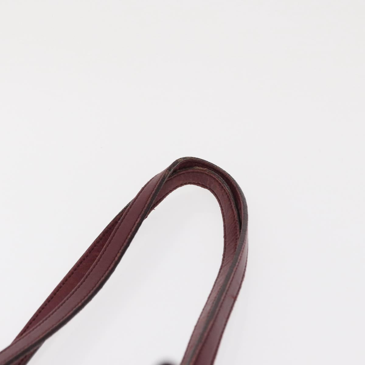 PRADA Tote Bag Nylon Bordeaux Gold Auth ep12877