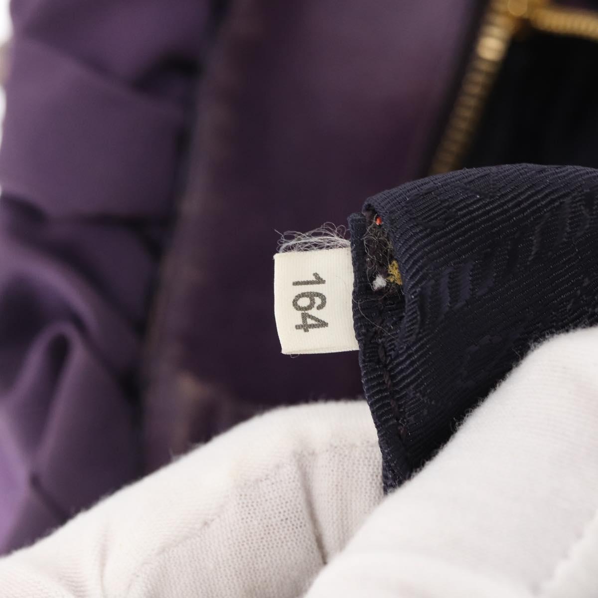 PRADA Tote Bag Nylon Purple Gold Auth ep12878