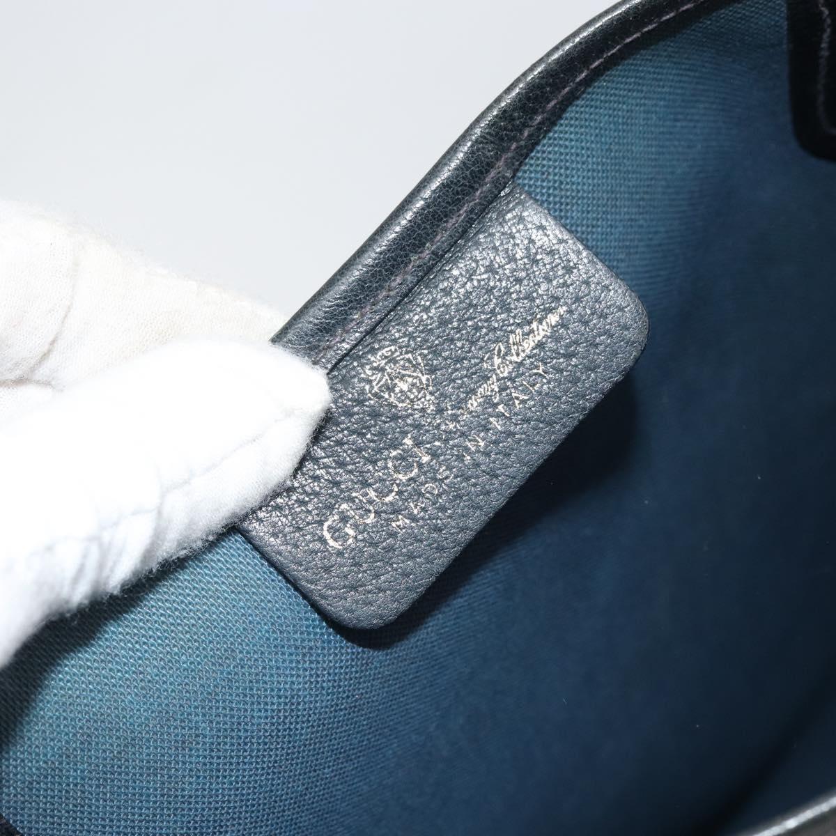 GUCCI GG Supreme Sherry Line Tote Bag PVC Navy Gold 16 002 4487 Auth ep12890