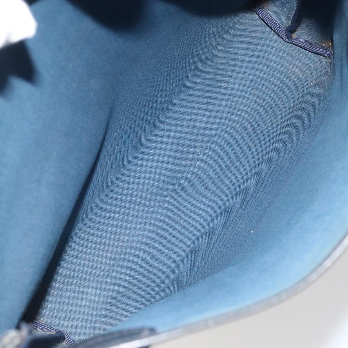 GUCCI GG Supreme Sherry Line Tote Bag PVC Navy Gold 16 002 4487 Auth ep12890