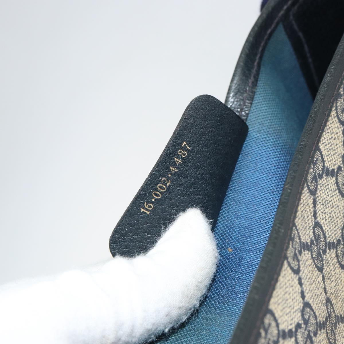 GUCCI GG Supreme Sherry Line Tote Bag PVC Navy Gold 16 002 4487 Auth ep12890