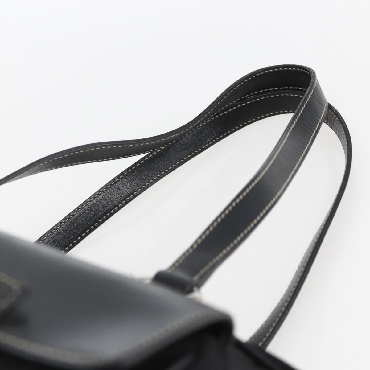 PRADA Hand Bag Nylon Black Silver Auth ep12891V