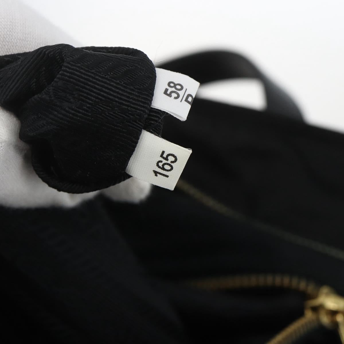 PRADA Tote Bag Nylon 2way Black Gold Auth ep12892