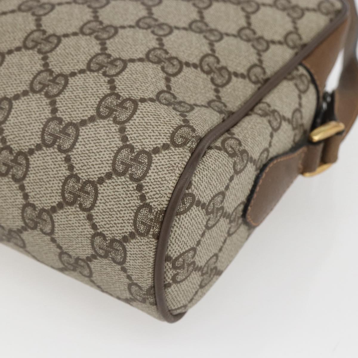 GUCCI GG Supreme Web Sherry Line Bag PVC Beige Gold 68 02 005 Auth ep12895