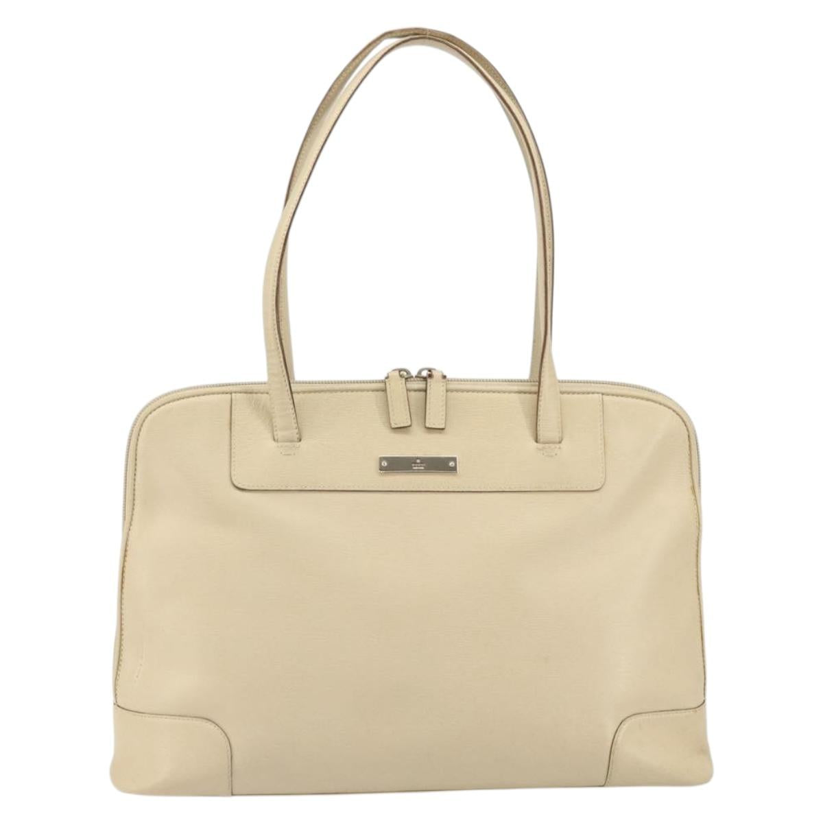 GUCCI Tote Bag Leather Beige 002 1122 2684 Auth ep12902