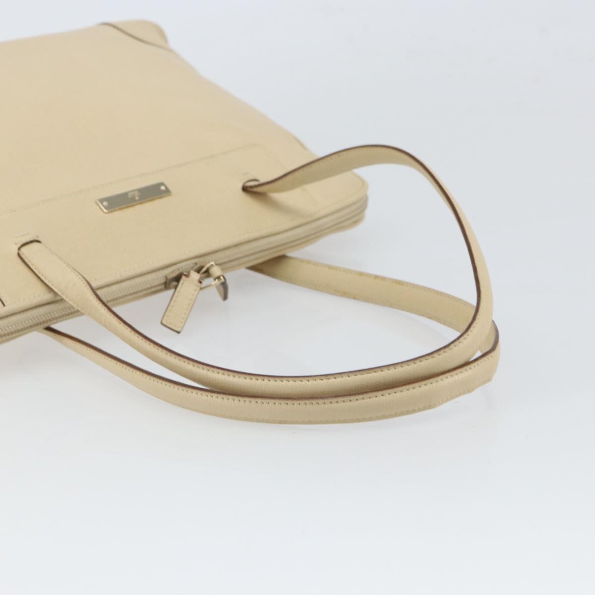 GUCCI Tote Bag Leather Beige 002 1122 2684 Auth ep12902