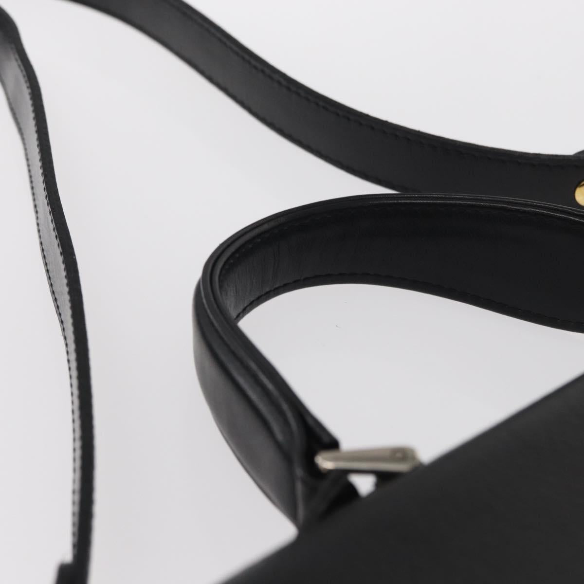 Burberrys Hand Bag Leather 2way Black Silver Auth ep12903