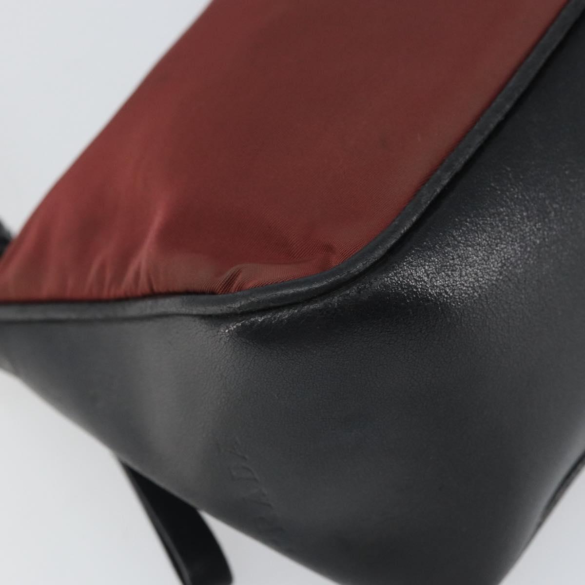 PRADA Shoulder Bag Nylon Red Silver Auth ep12904