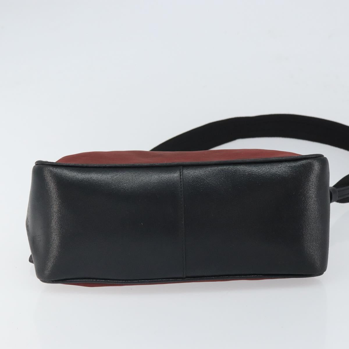 PRADA Shoulder Bag Nylon Red Silver Auth ep12904