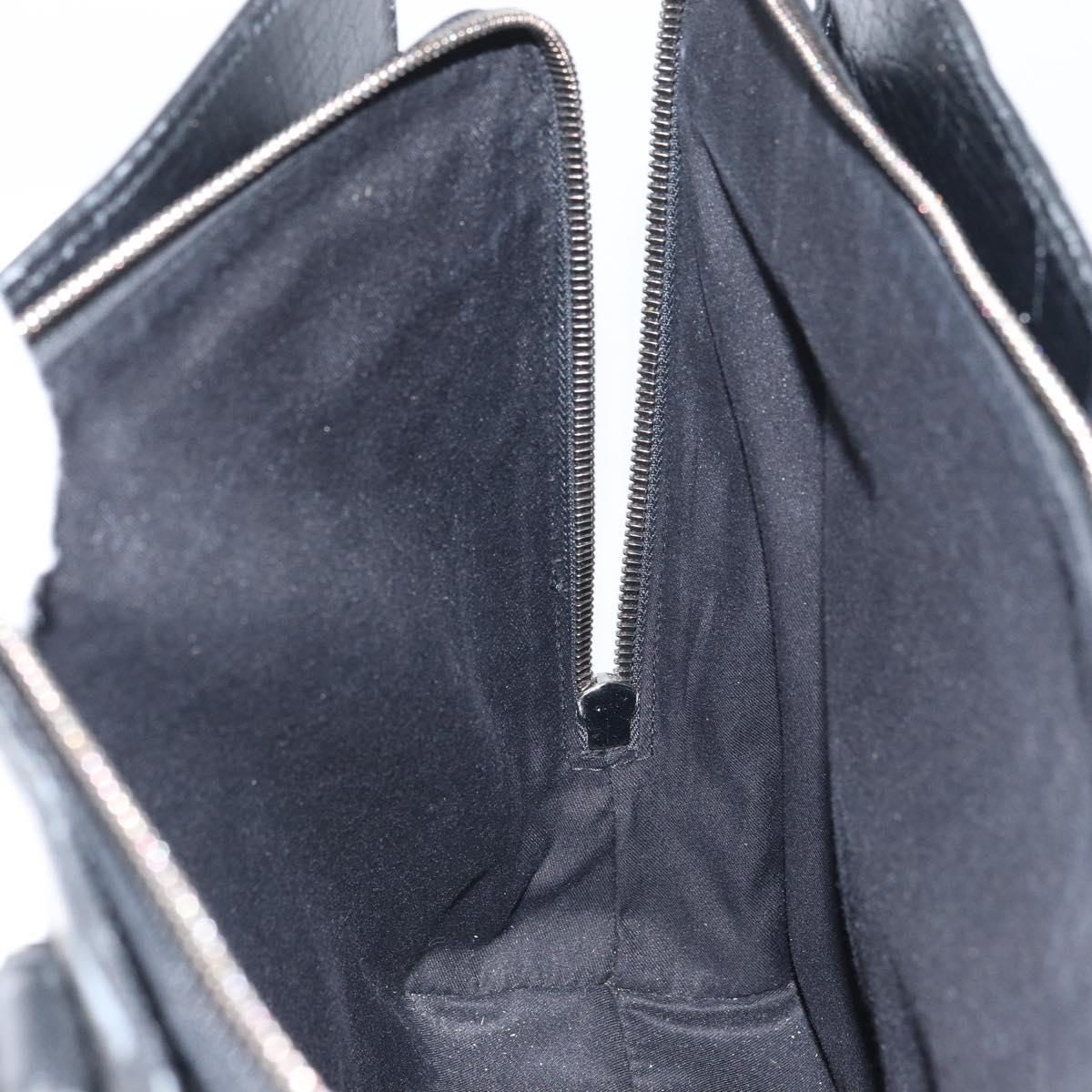 GUCCI Hand Bag Leather Black Silver 114262 Auth ep12908