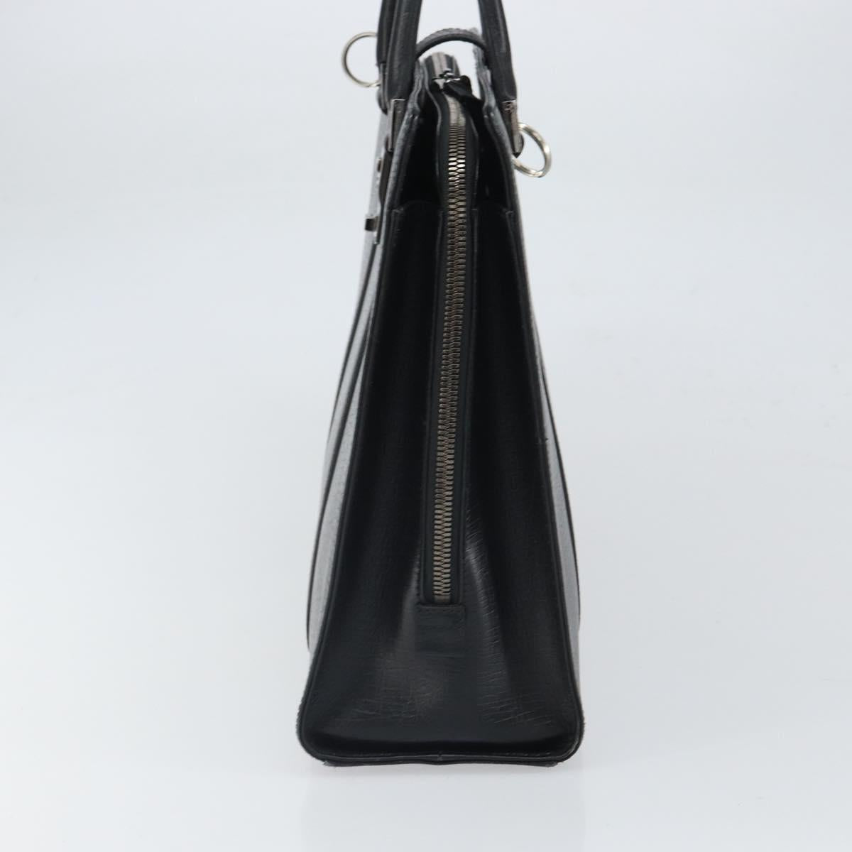 GUCCI Hand Bag Leather Black Silver 114262 Auth ep12908