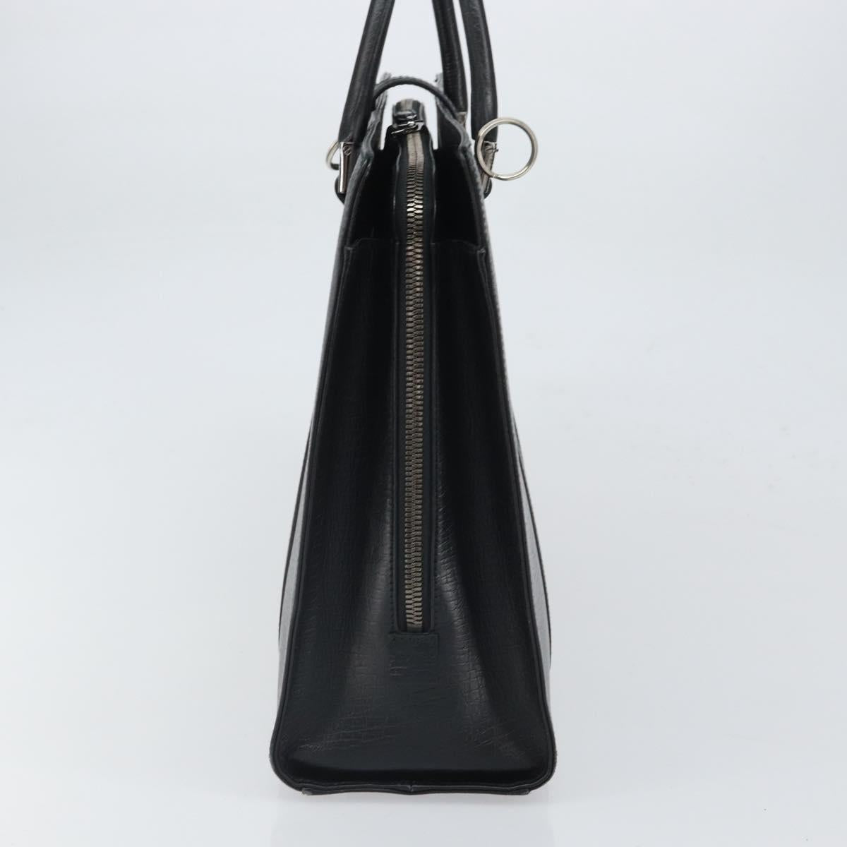 GUCCI Hand Bag Leather Black Silver 114262 Auth ep12908
