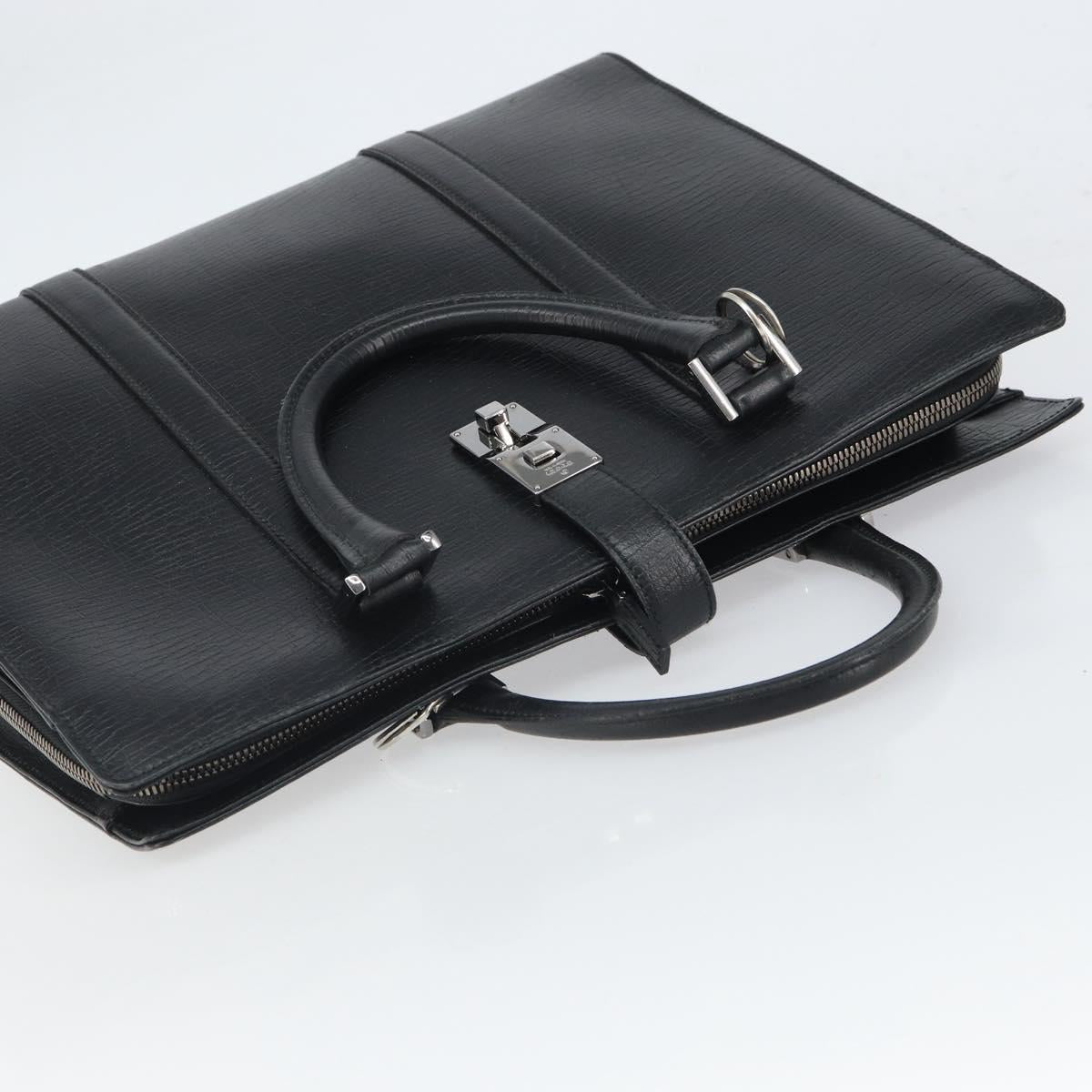 GUCCI Hand Bag Leather Black Silver 114262 Auth ep12908