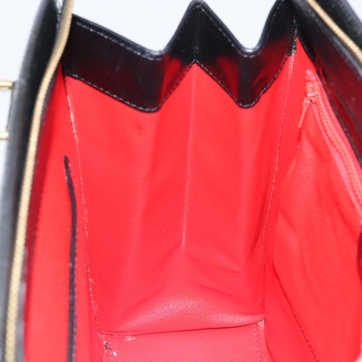 CELINE Tote Bag Leather Black Gold Auth ep12909