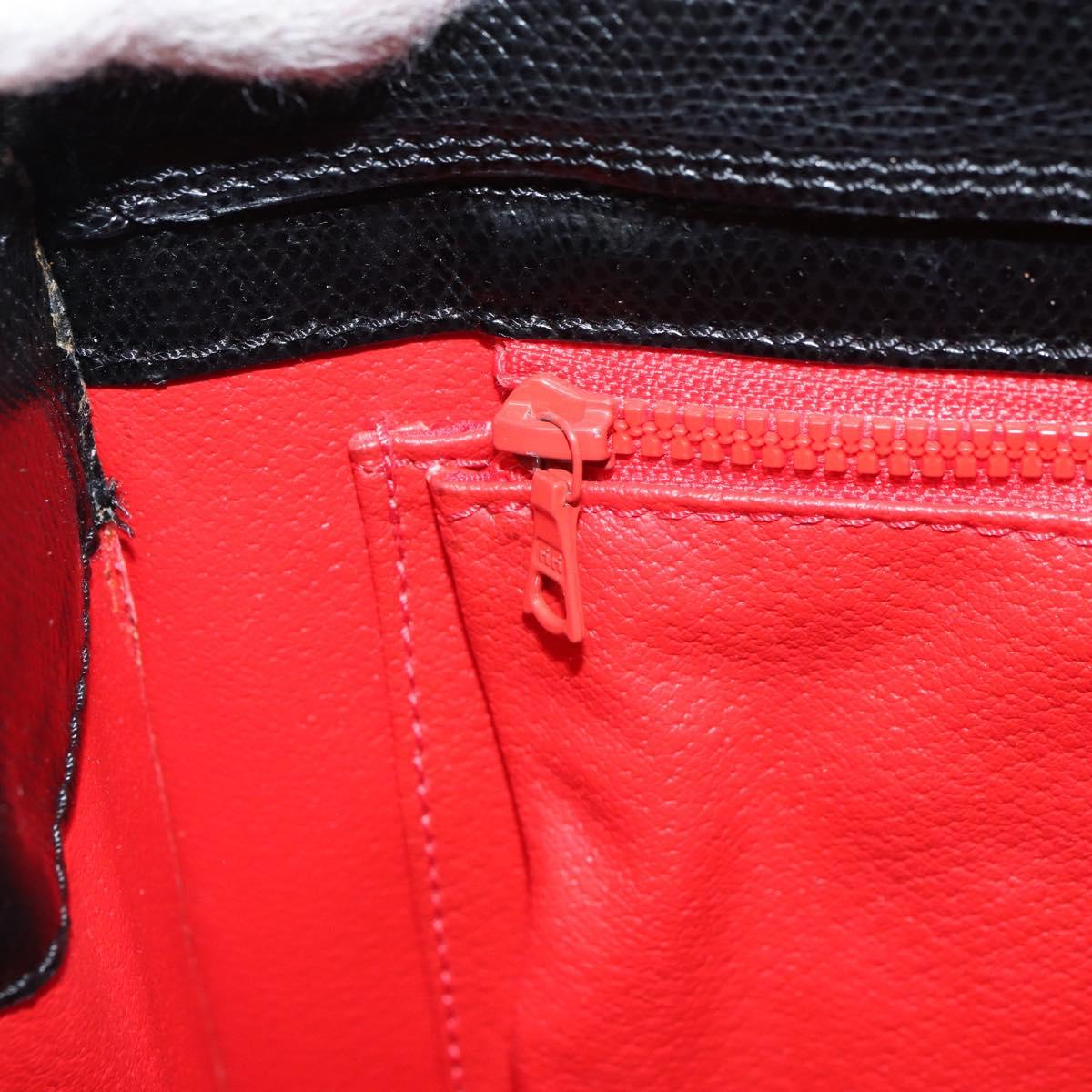 CELINE Tote Bag Leather Black Gold Auth ep12909