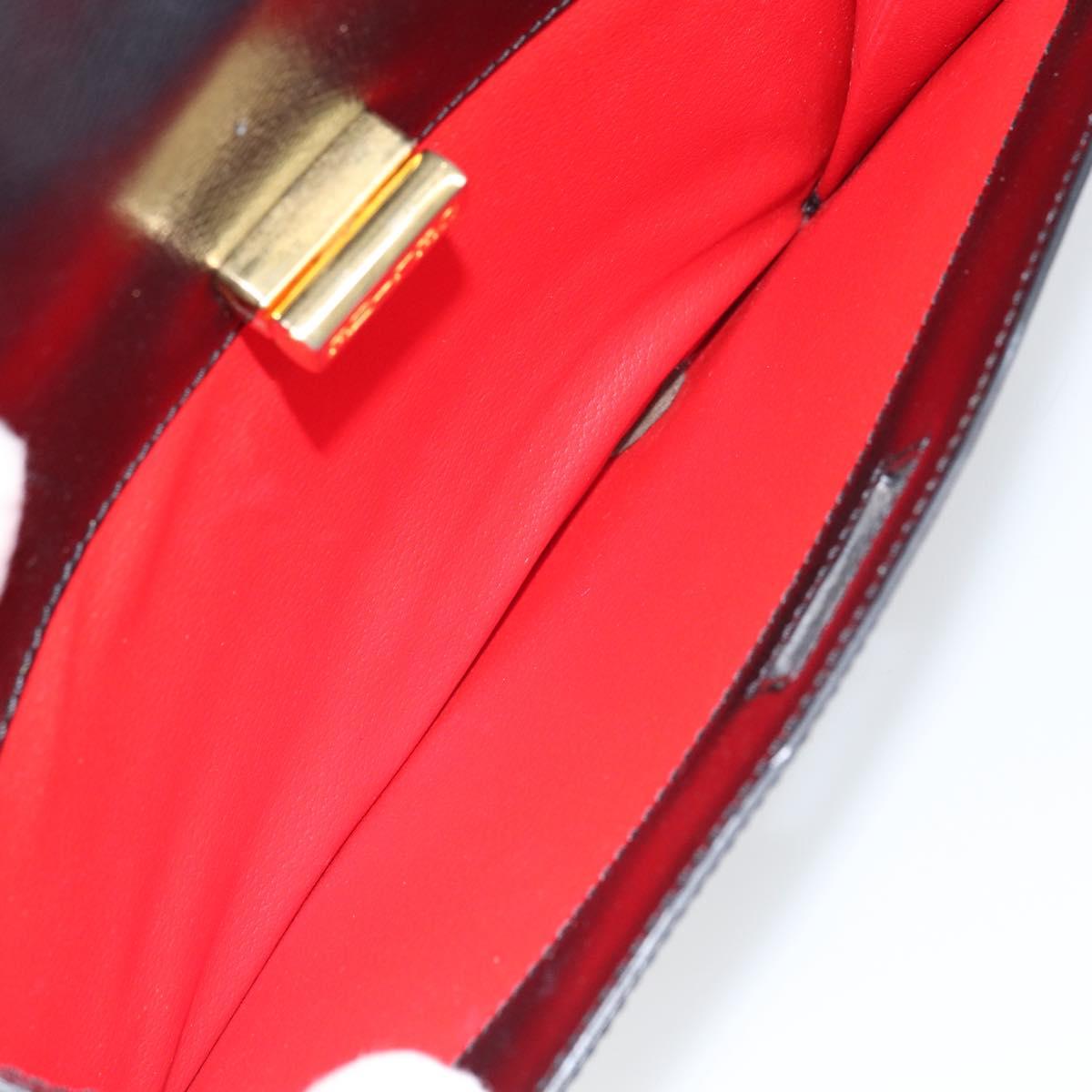 CELINE Tote Bag Leather Black Gold Auth ep12909