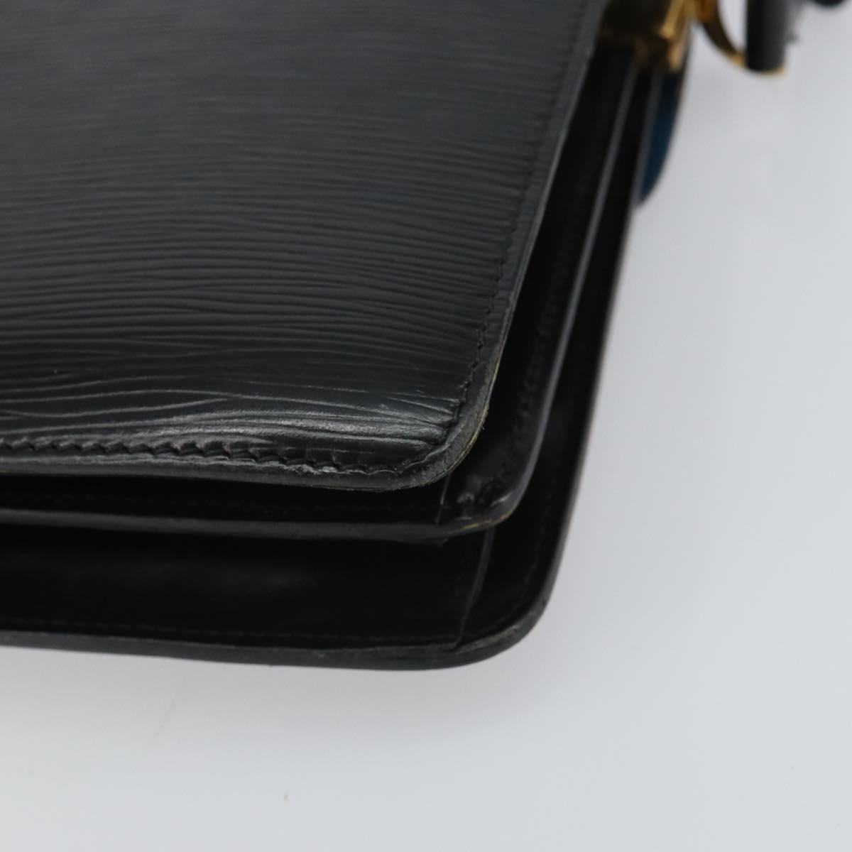 LOUIS VUITTON Epi Osh Shoulder Bag Black Blue M52445 LV Auth ep12912
