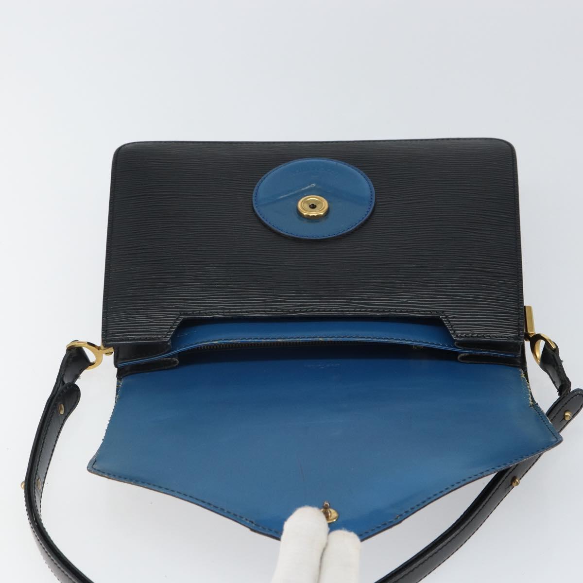 LOUIS VUITTON Epi Osh Shoulder Bag Black Blue M52445 LV Auth ep12912