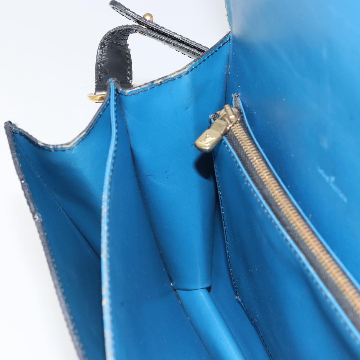 LOUIS VUITTON Epi Osh Shoulder Bag Black Blue M52445 LV Auth ep12912