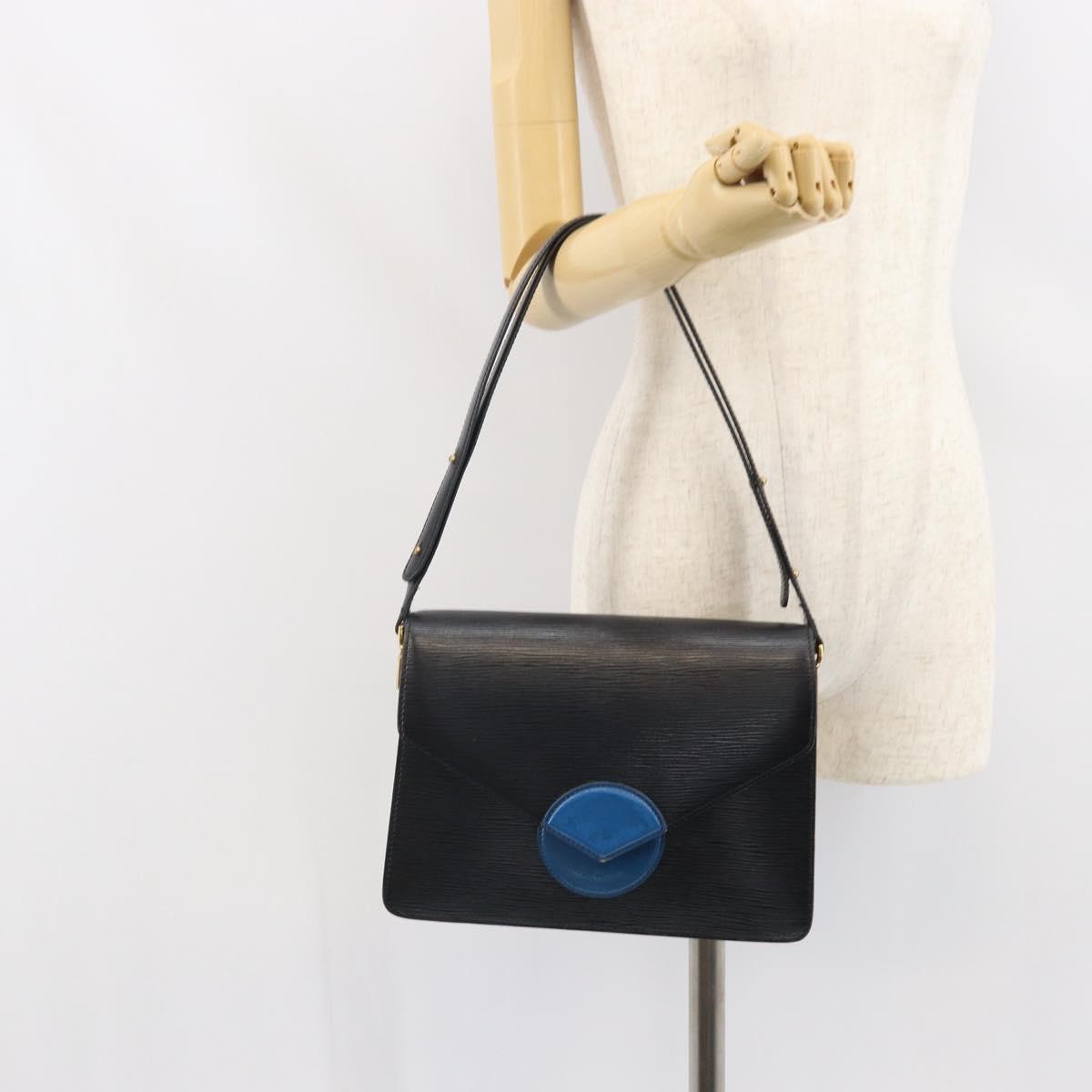 LOUIS VUITTON Epi Osh Shoulder Bag Black Blue M52445 LV Auth ep12912