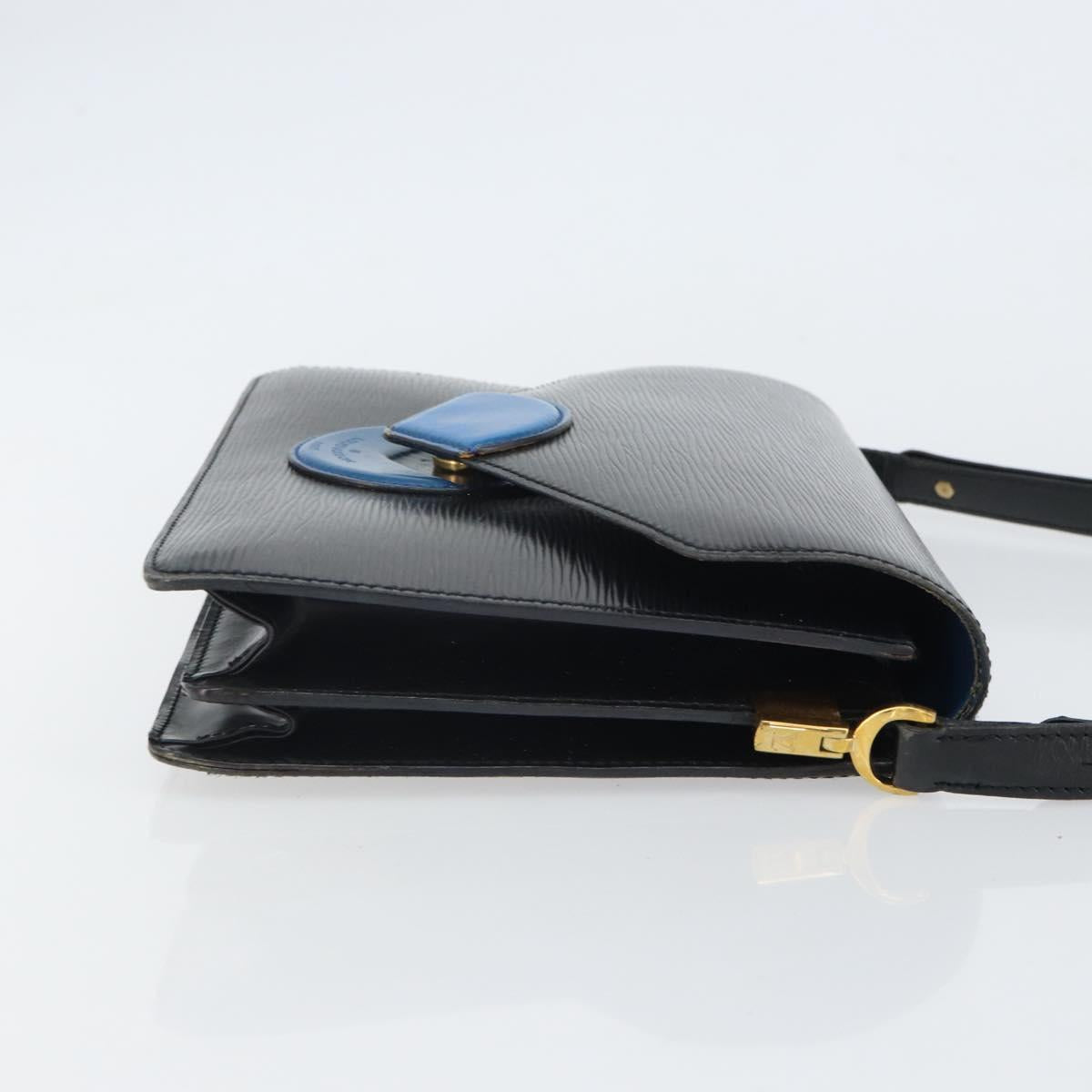 LOUIS VUITTON Epi Osh Shoulder Bag Black Blue M52445 LV Auth ep12912
