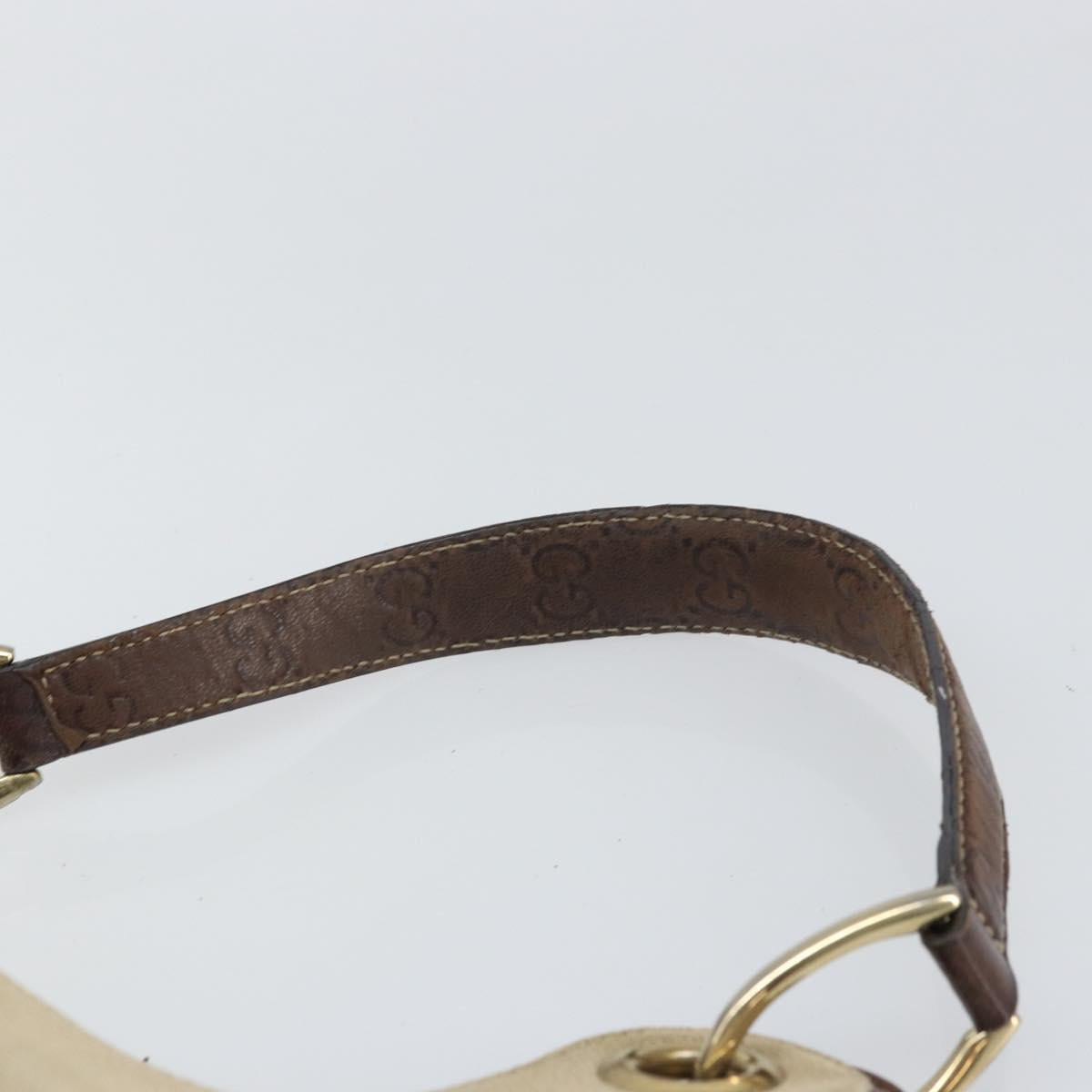 GUCCI Shoulder Bag Canvas Beige Gold 257268 Auth ep12918