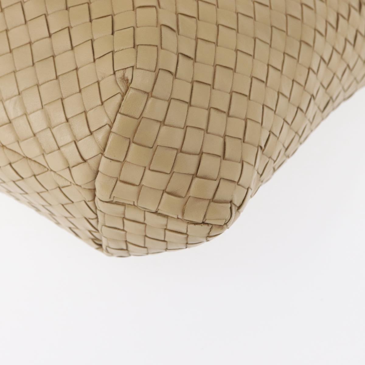 BOTTEGA VENETA INTRECCIATO Tote Bag Leather Beige Auth ep12922