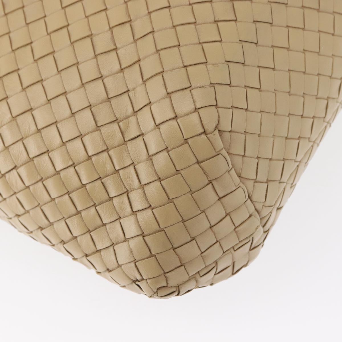 BOTTEGA VENETA INTRECCIATO Tote Bag Leather Beige Auth ep12922