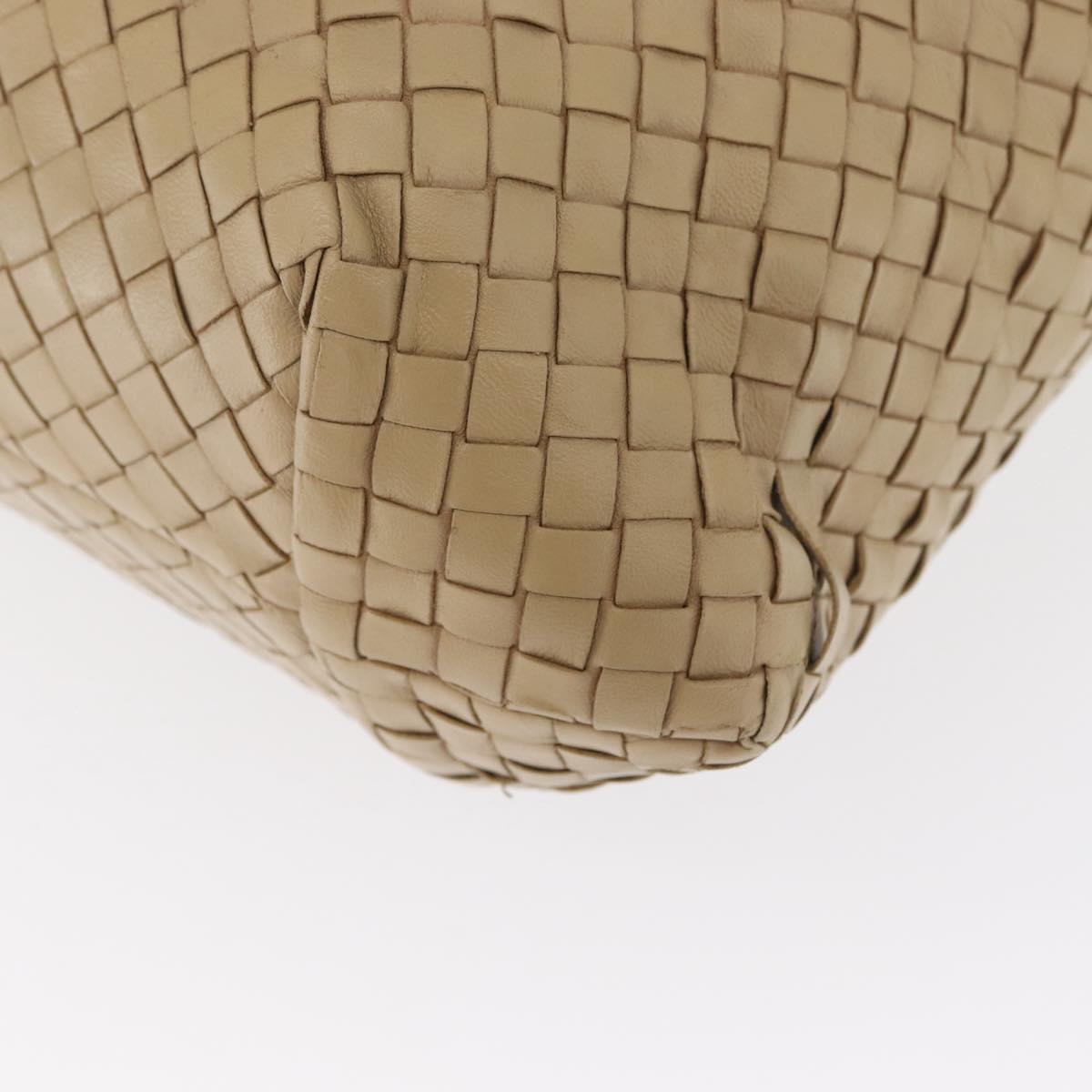 BOTTEGA VENETA INTRECCIATO Tote Bag Leather Beige Auth ep12922