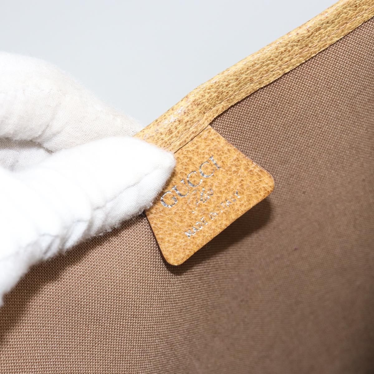 GUCCI GG Plus Supreme Web Sherry Line Tote Bag PVC White Auth ep12927