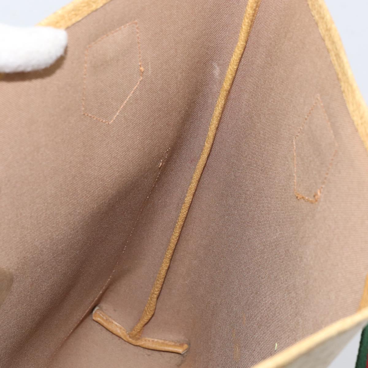 GUCCI GG Plus Supreme Web Sherry Line Tote Bag PVC White Auth ep12927