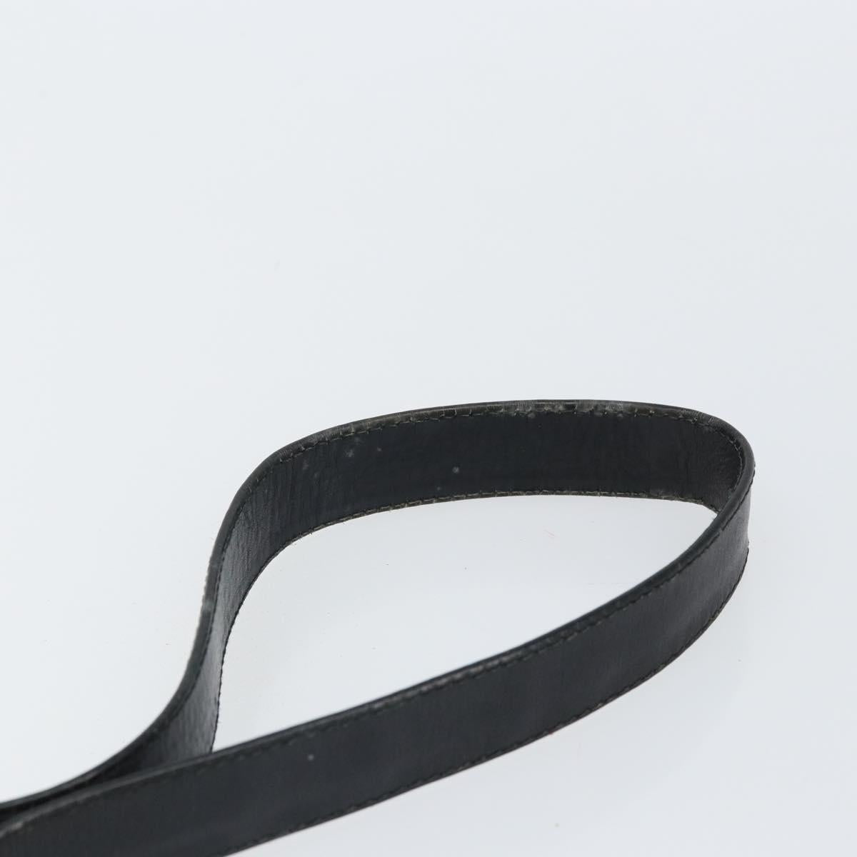 GUCCI Shoulder Bag Leather Black Gold Auth ep12931