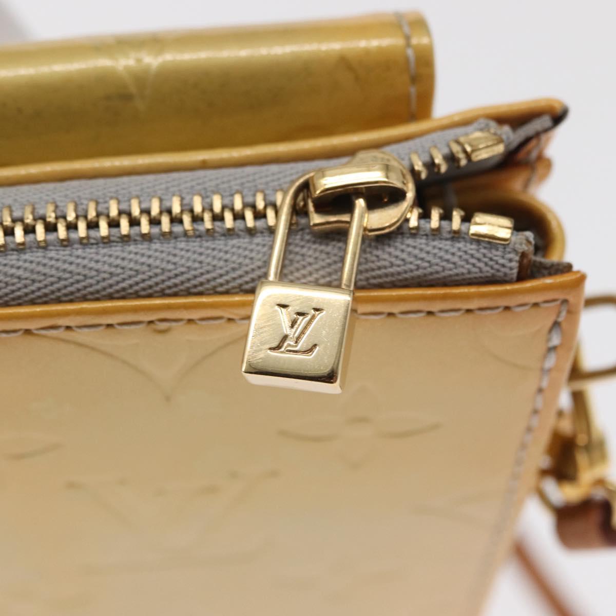 LOUIS VUITTON Monogram Vernis Motto Accessory Pouch Gris M91030 LV Auth ep12938