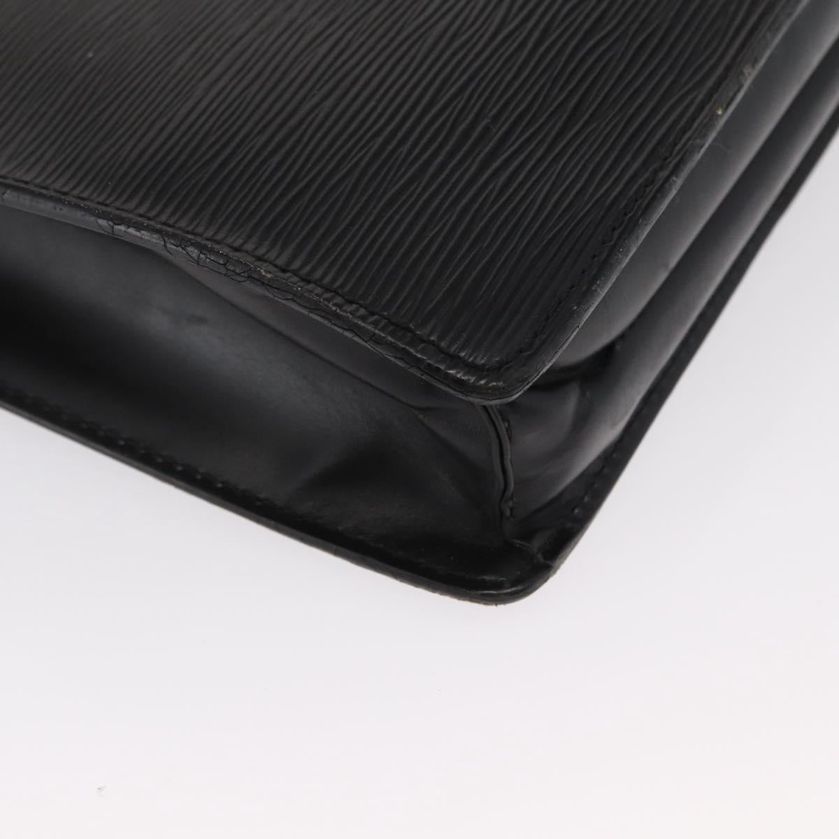 LOUIS VUITTON Epi Porte Documents Bandouliere Black M54462 LV Auth ep12940