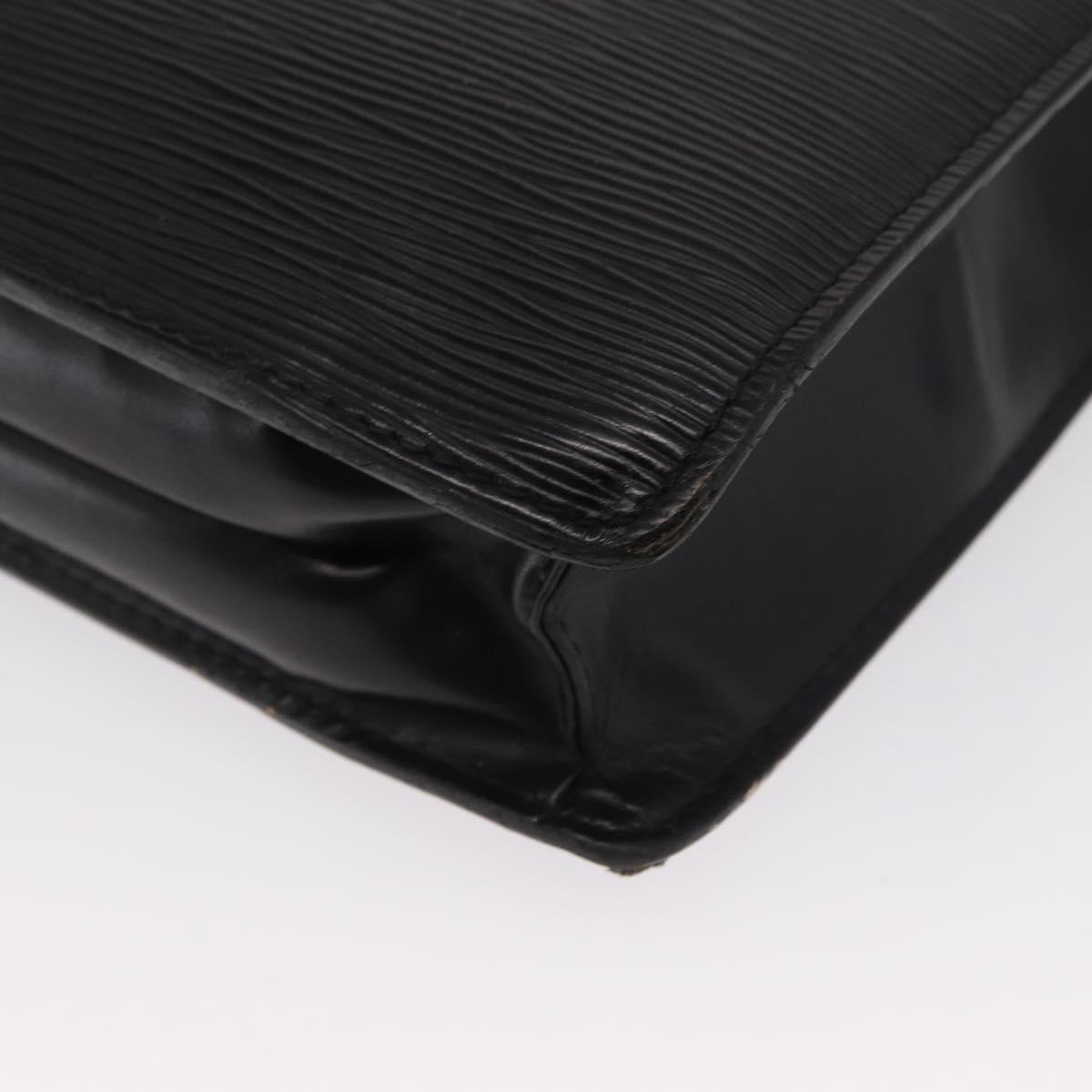 LOUIS VUITTON Epi Porte Documents Bandouliere Black M54462 LV Auth ep12940