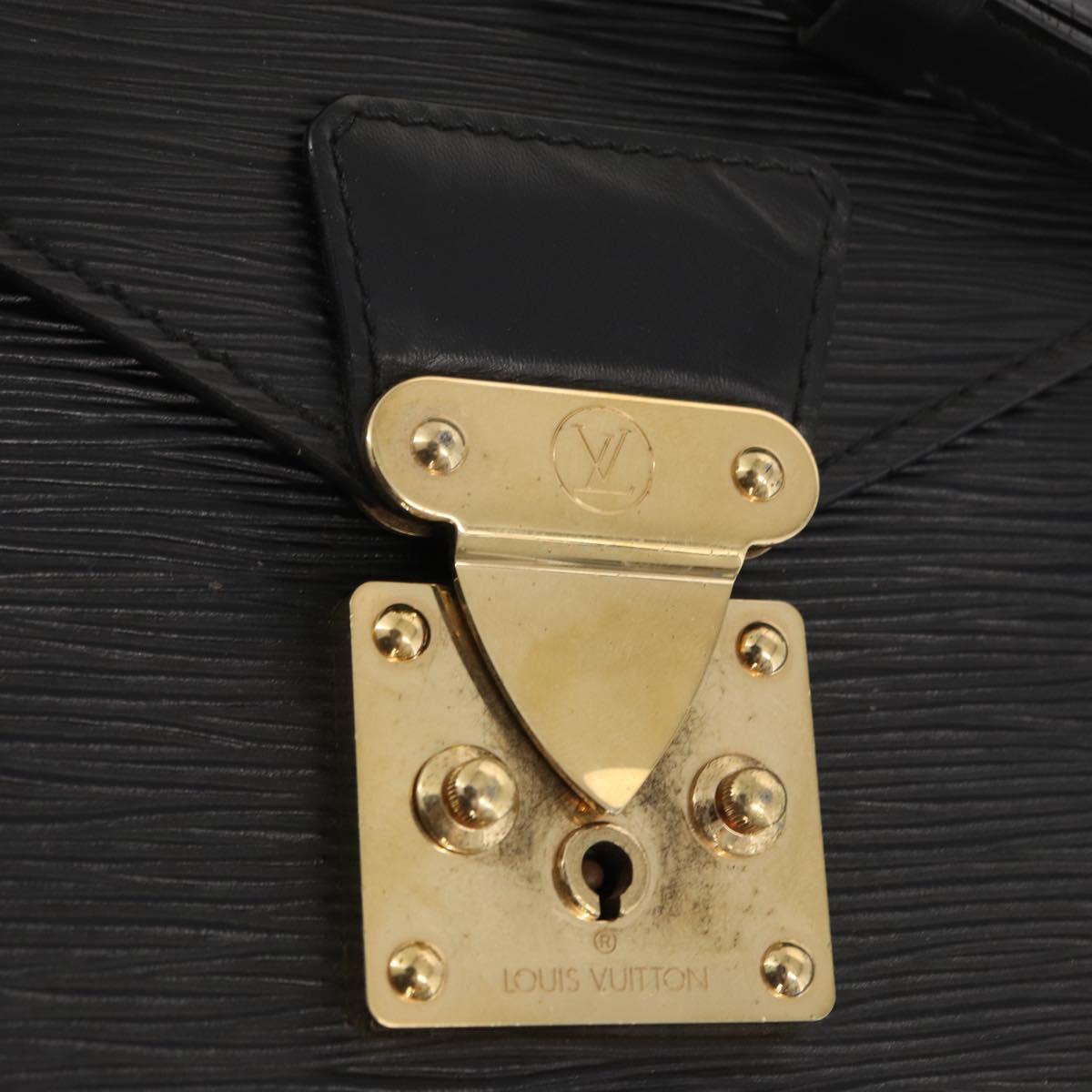 LOUIS VUITTON Epi Porte Documents Bandouliere Black M54462 LV Auth ep12940